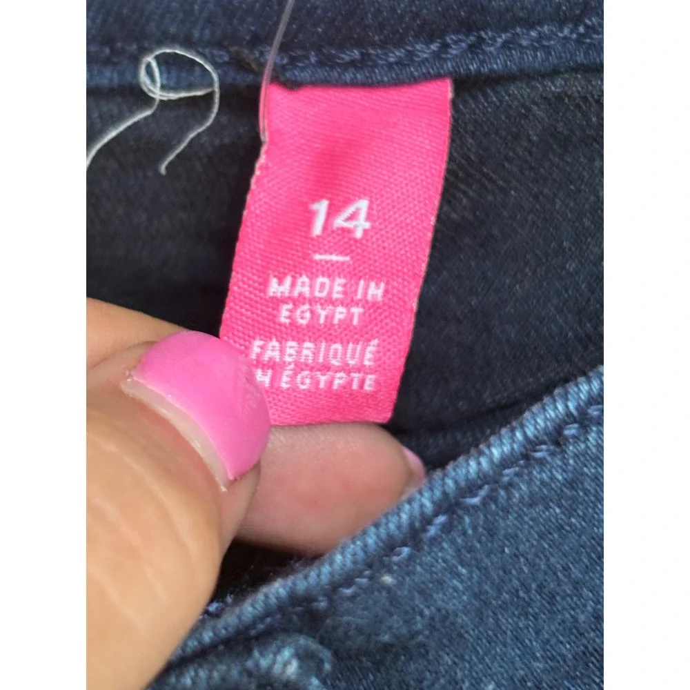 NWT The Children's Place Girls Blue Skinny Jeans Size 14 Dark Wash Denim 3044059